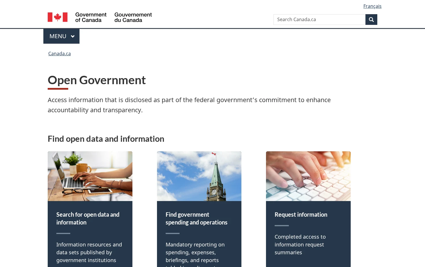 Open Government 页面快照